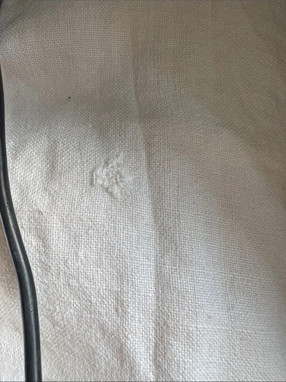 Handmade White Tablecloth with Red Tulip Cross Stitch